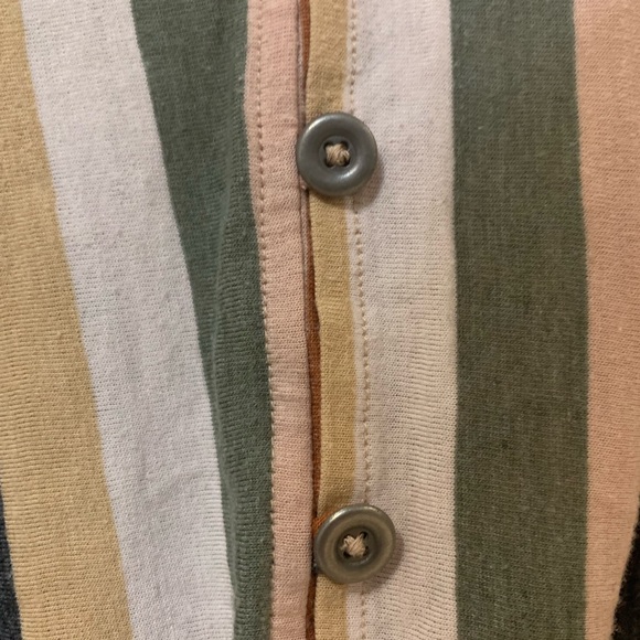 COPY - 💘2 for $20💘American Eagle Multicolor Striped Tie Up Button Detail Tee Sh… - Picture 4 of 7